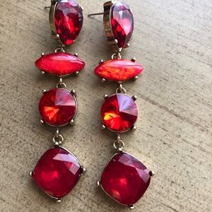 Sparkly red earrings